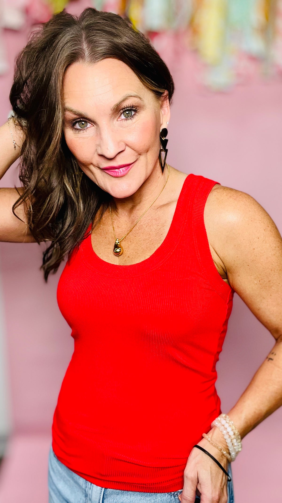 Ruby Stephanie Tank Top-sleeveless-Broken Boutique-Palestine-TX