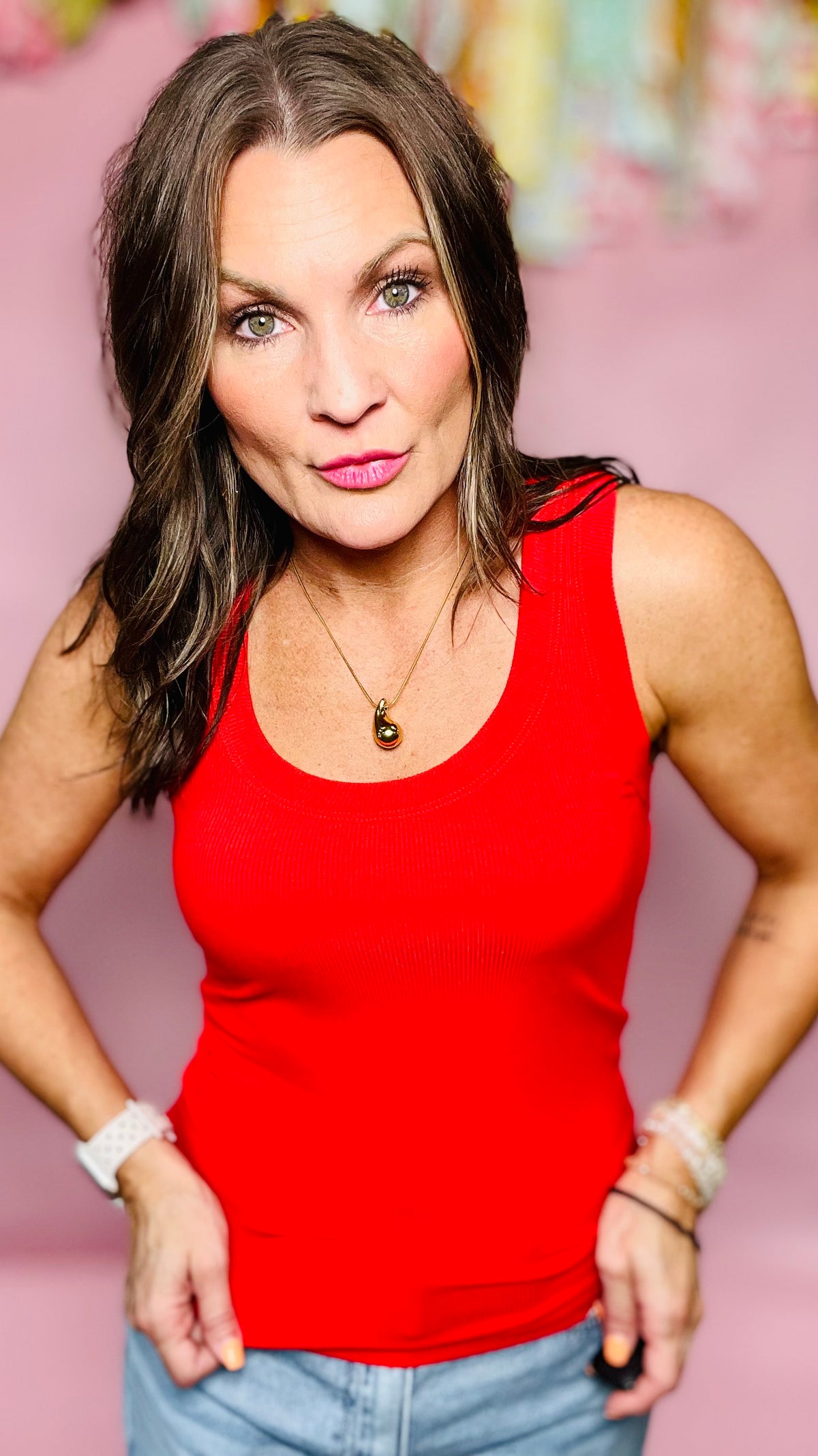 Ruby Stephanie Tank Top-sleeveless-Broken Boutique-Palestine-TX