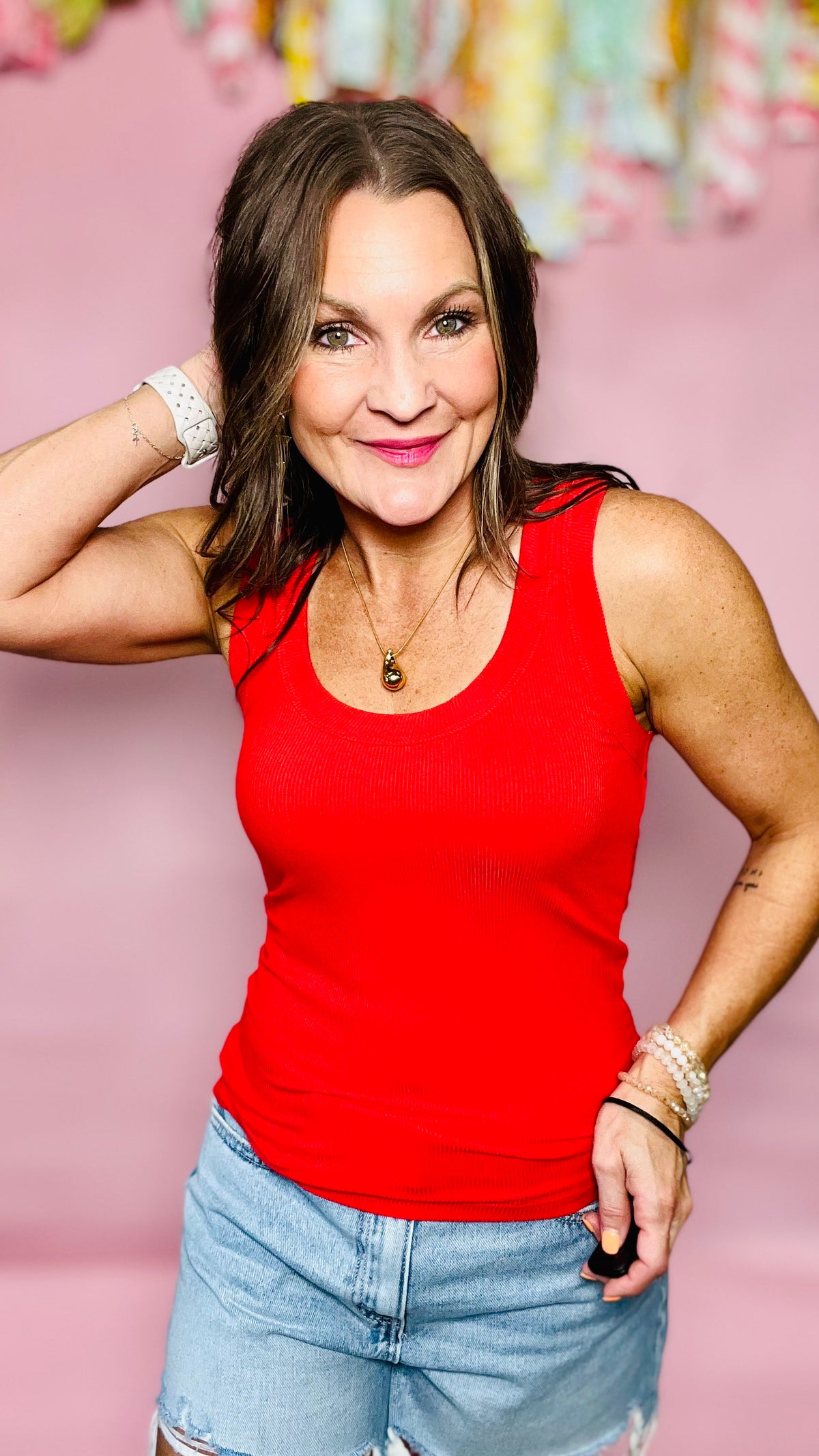 Ruby Stephanie Tank Top-sleeveless-Broken Boutique-Palestine-TX