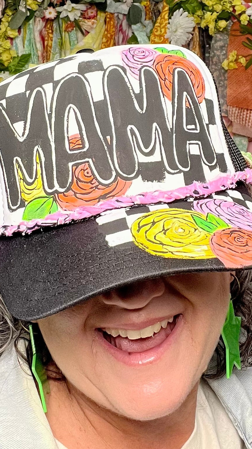 Floral Mama Trucker-Accessories-Broken Boutique
