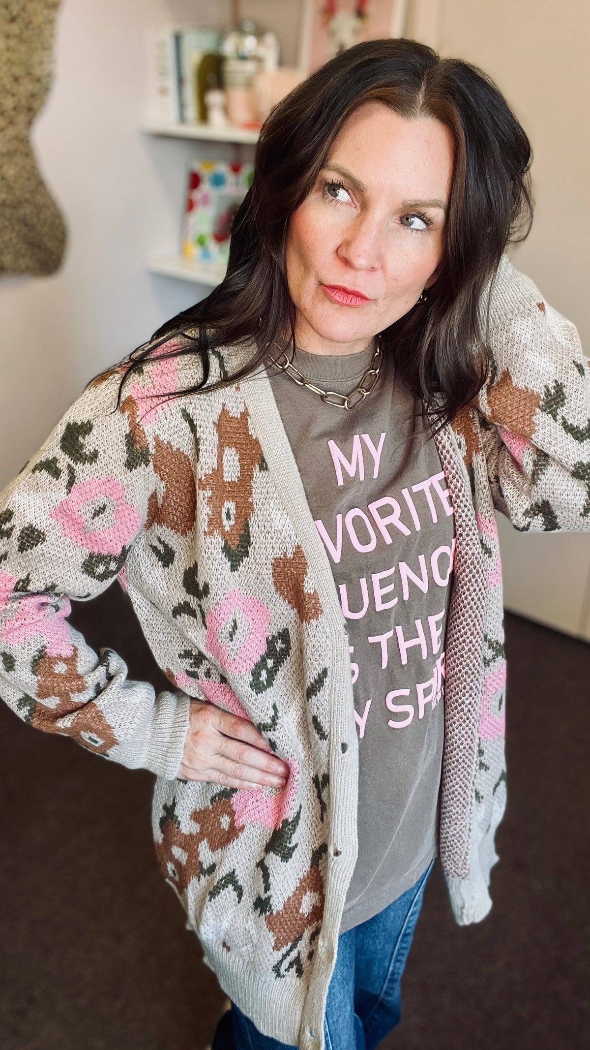 Wildflower Camo Cardigan