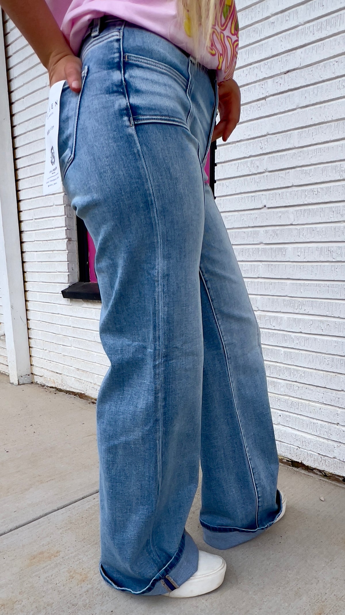 Wide Leg Wanda Jeans-Denim-Broken Boutique-Palestine-TX