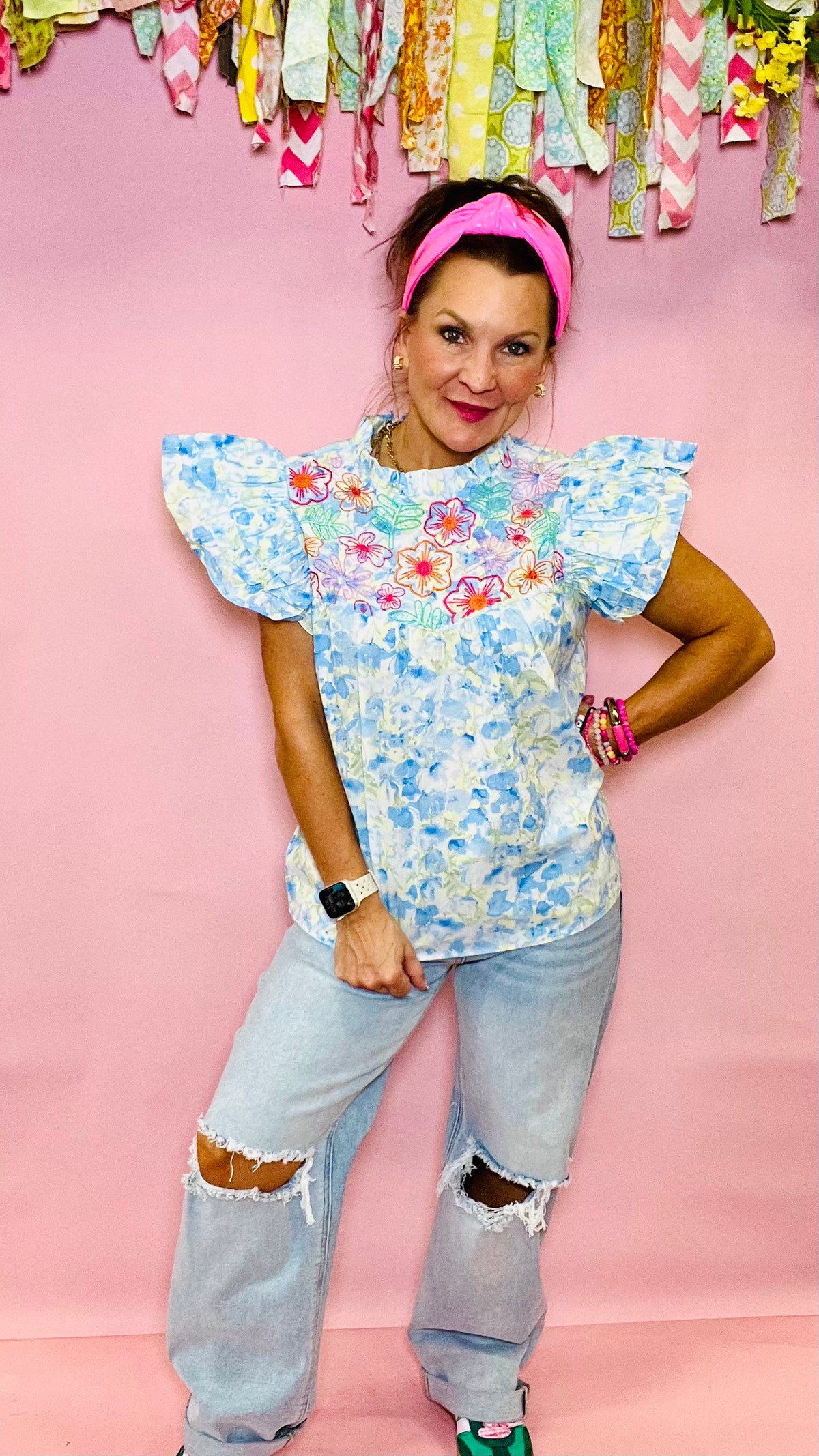 Sunday Bloom Top-Blouses-Broken Boutique-Palestine-TX