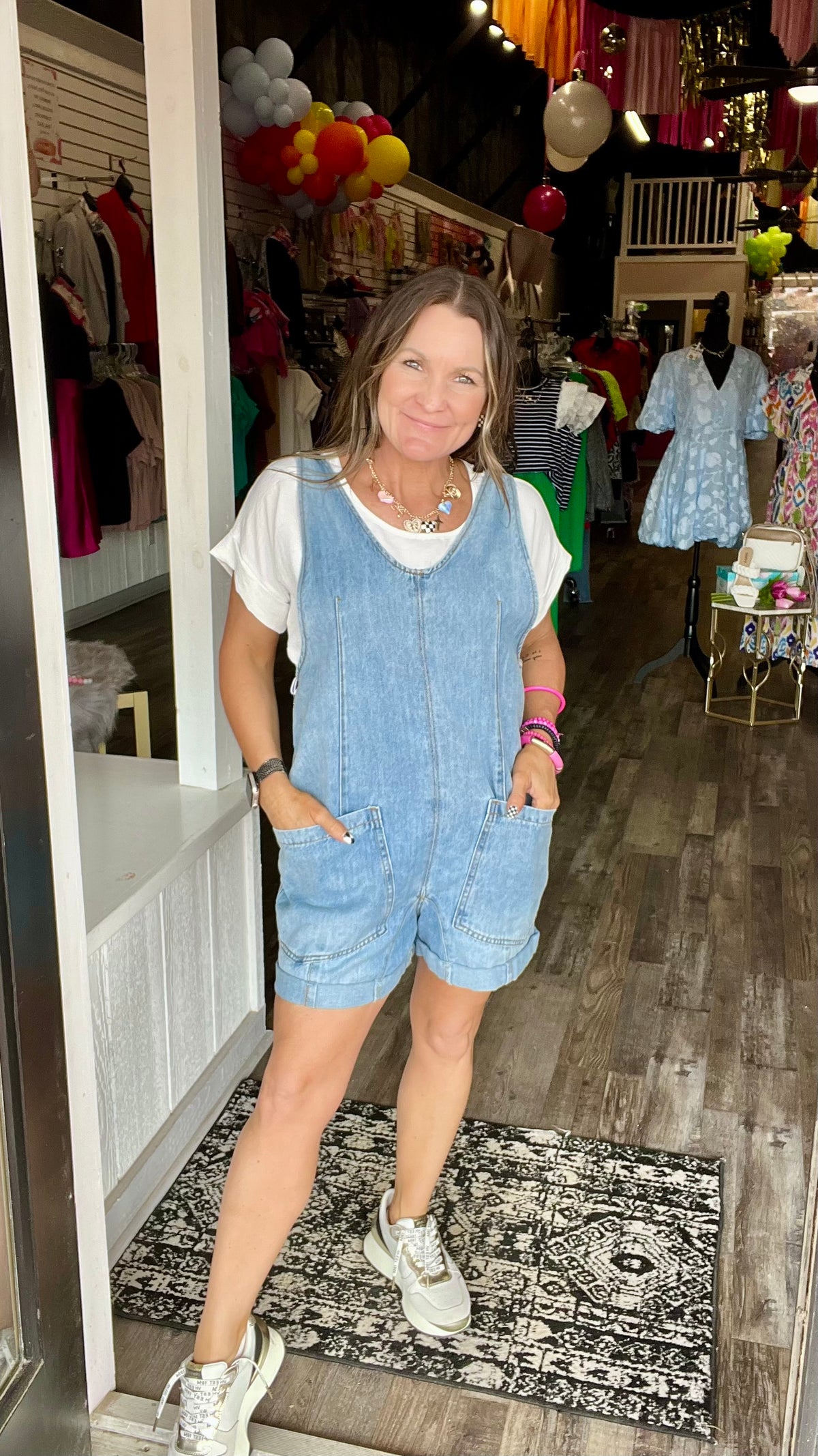 3-9510 Summer Short Overalls-short overalls-Broken Boutique-Palestine-TX