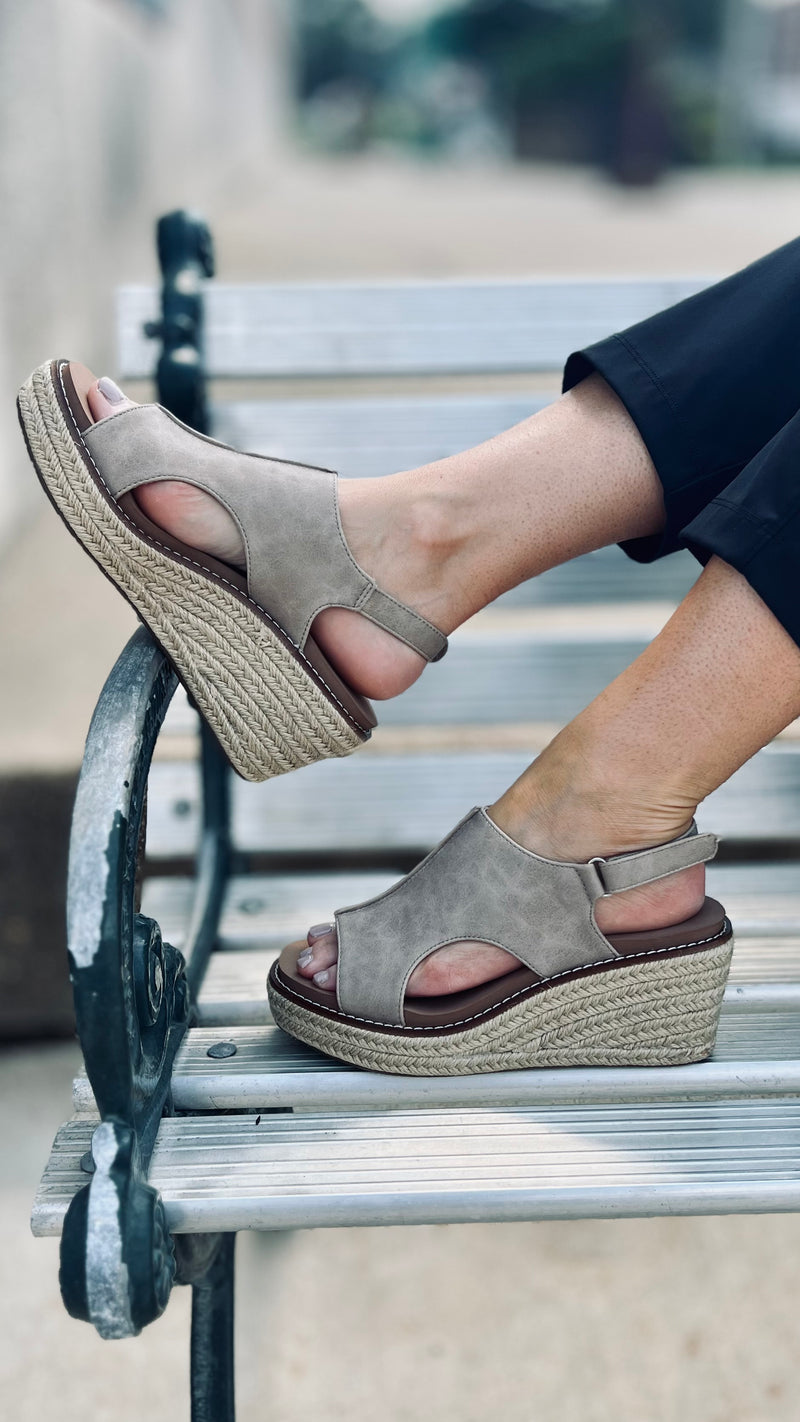 K Bye Taupe Wedges