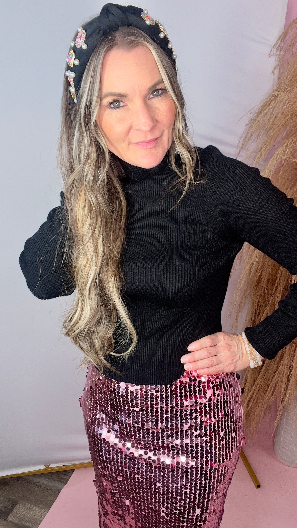 11-8883 Rose Lucinda Skirt-midi skirt-Broken Boutique-Palestine-TX