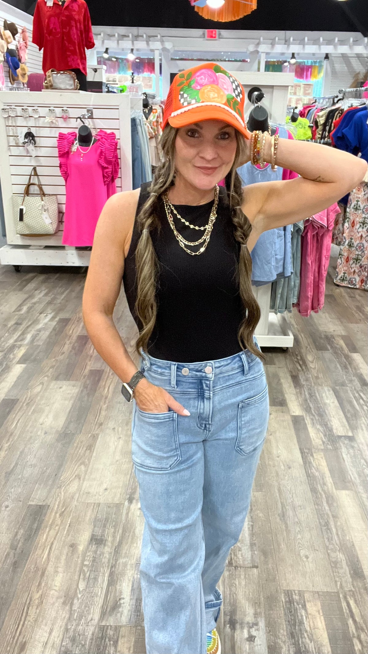 Black Krystal Bodysuit-Sleeveless-Broken Boutique-Palestine-TX
