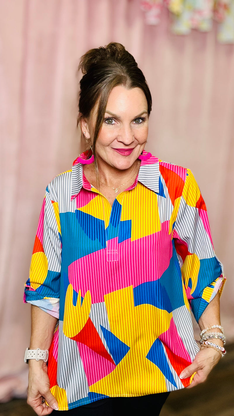 Prim & Pretty Blouse-Top-Broken Boutique-Palestine-TX