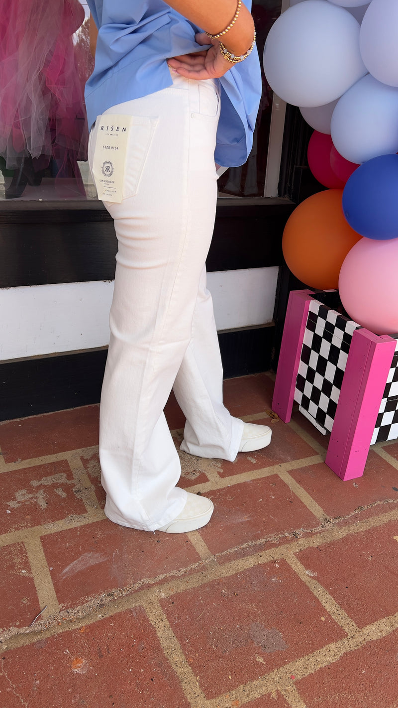3-5399 White Risen Jeans-Jeans-Broken Boutique-Palestine-TX