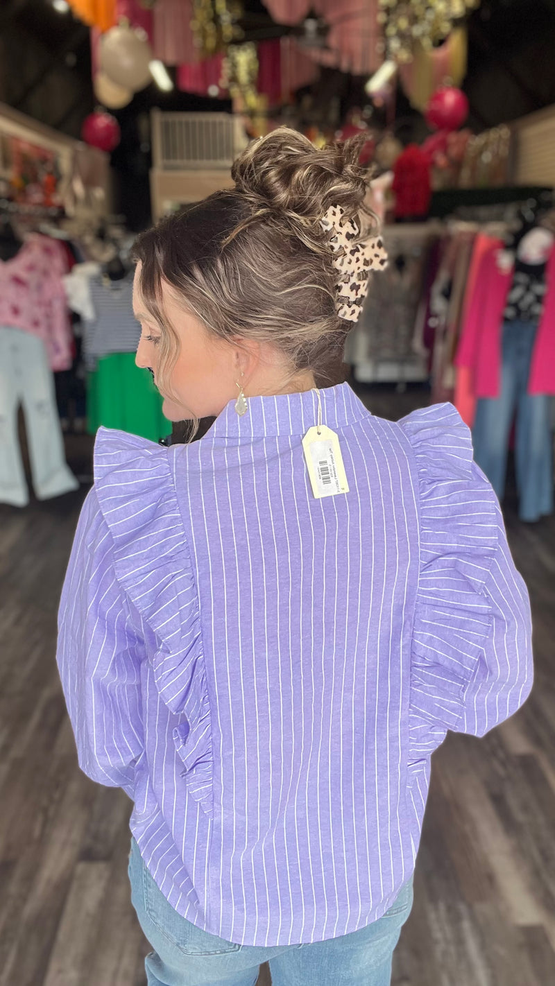 Lavender Ashley Top-Blouses-Broken Boutique-Palestine-TX