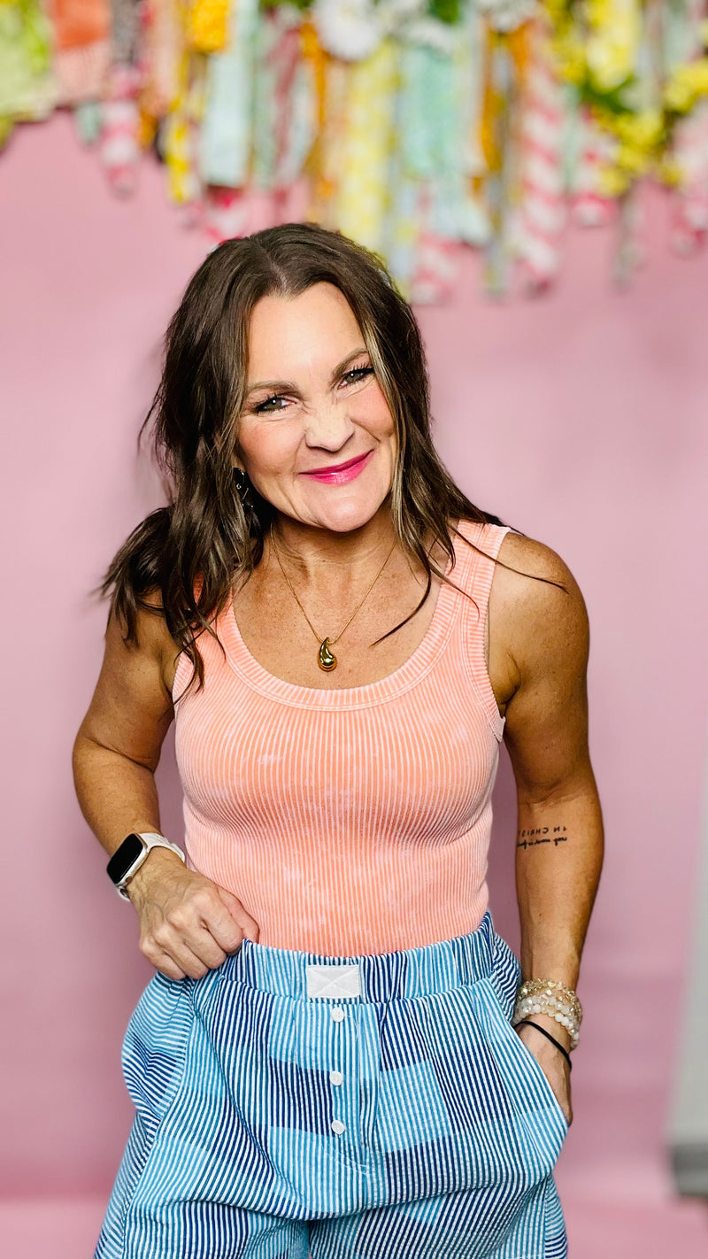 Coral Tank Top-sleeveless-Broken Boutique-Palestine-TX