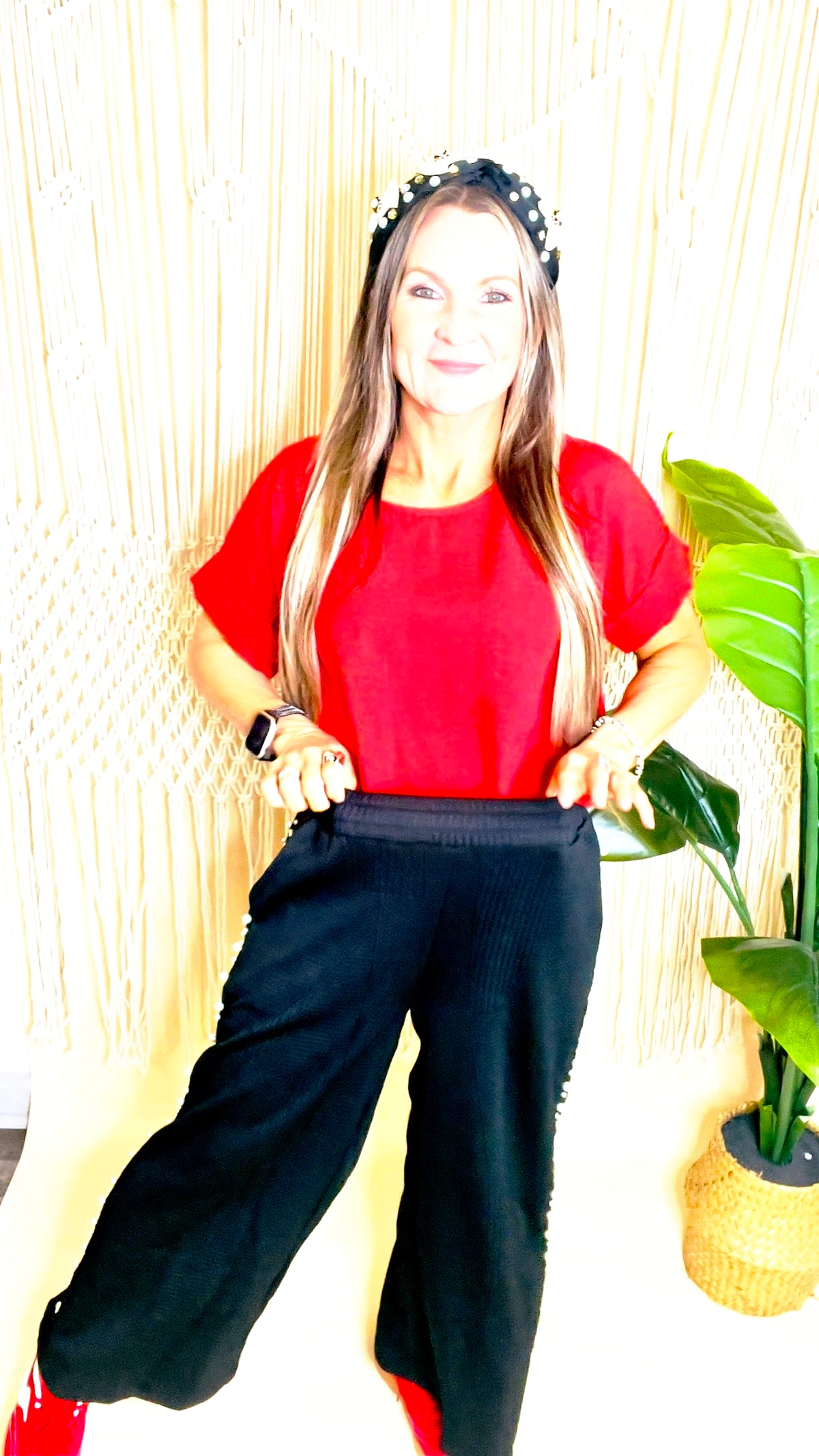 1-8793 Black Pearl Crop Pants-Crop Pants-Broken Boutique-Palestine-TX