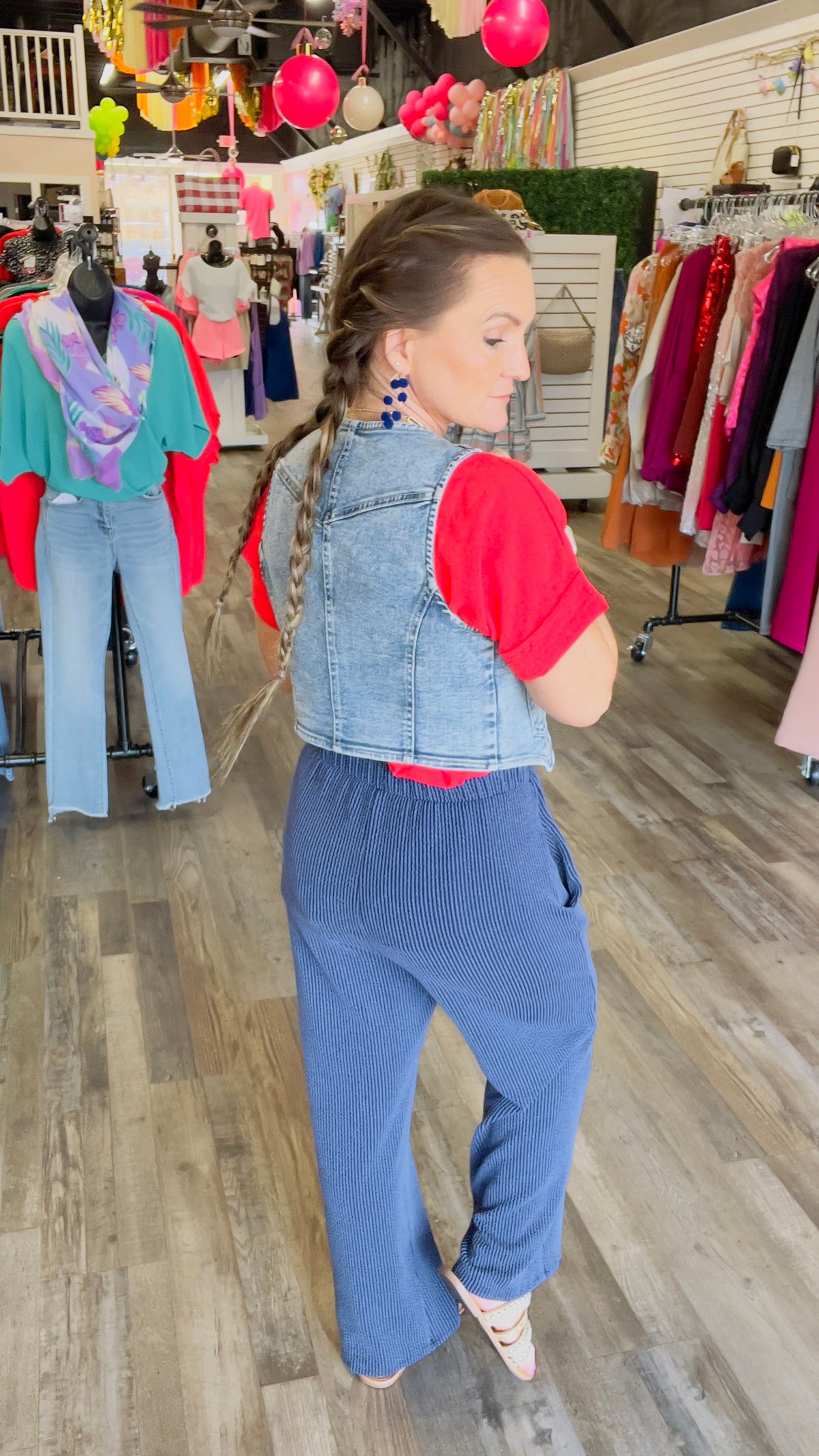 3-9150 Acid Wash Demin Andy Vest-Vest-Broken Boutique-Palestine-TX