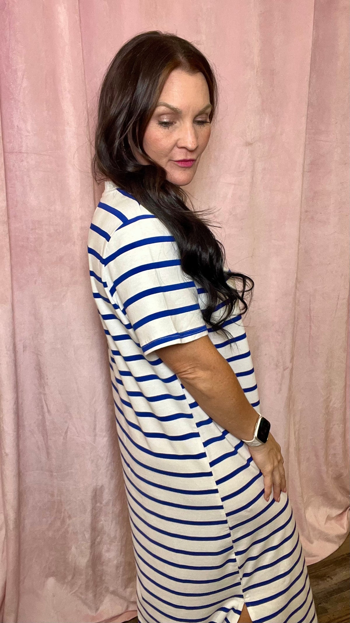 Stripe Me Happy Blue Dress
