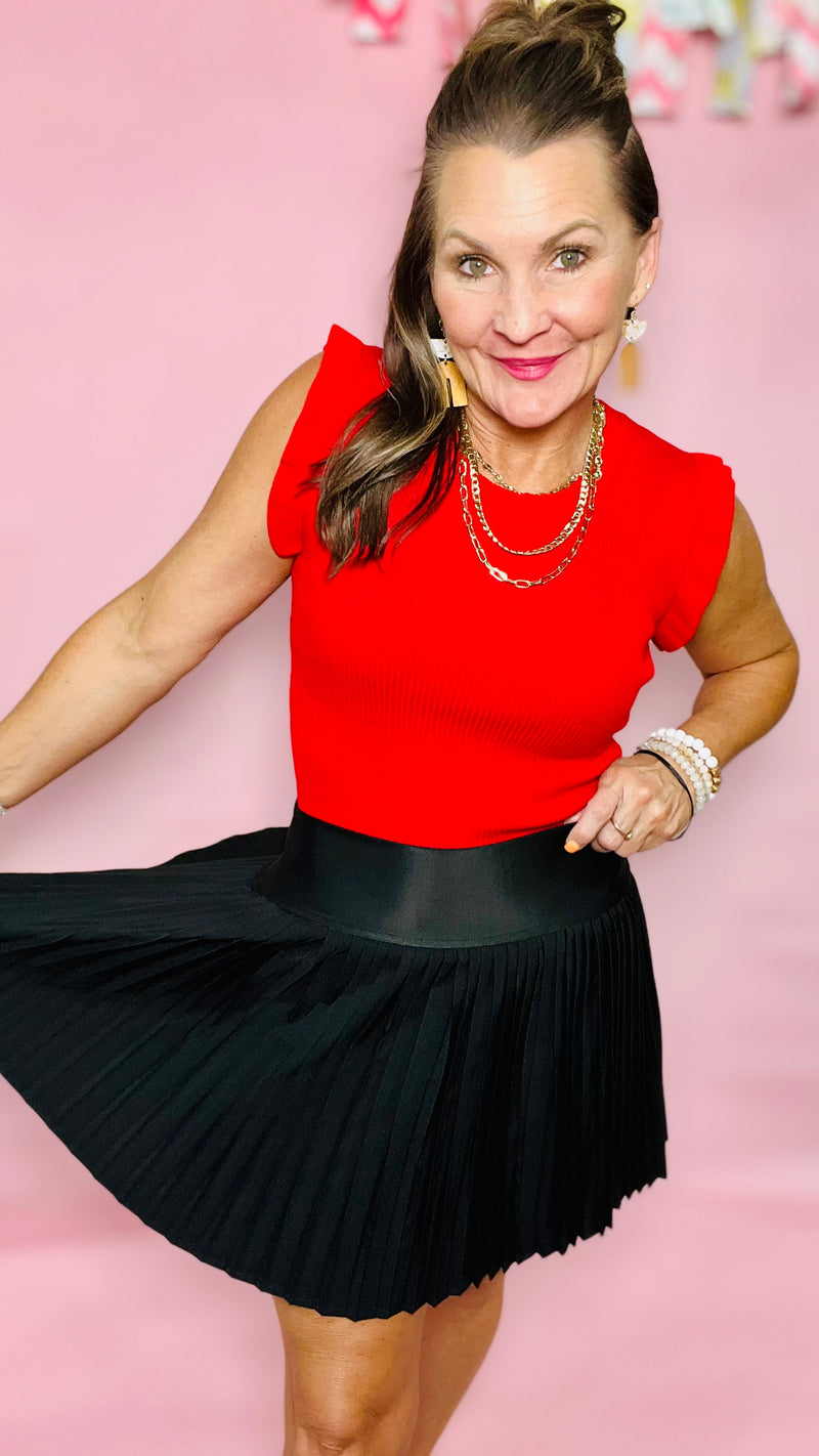 Black Brianna Skort-Skirts-Broken Boutique-Palestine-TX
