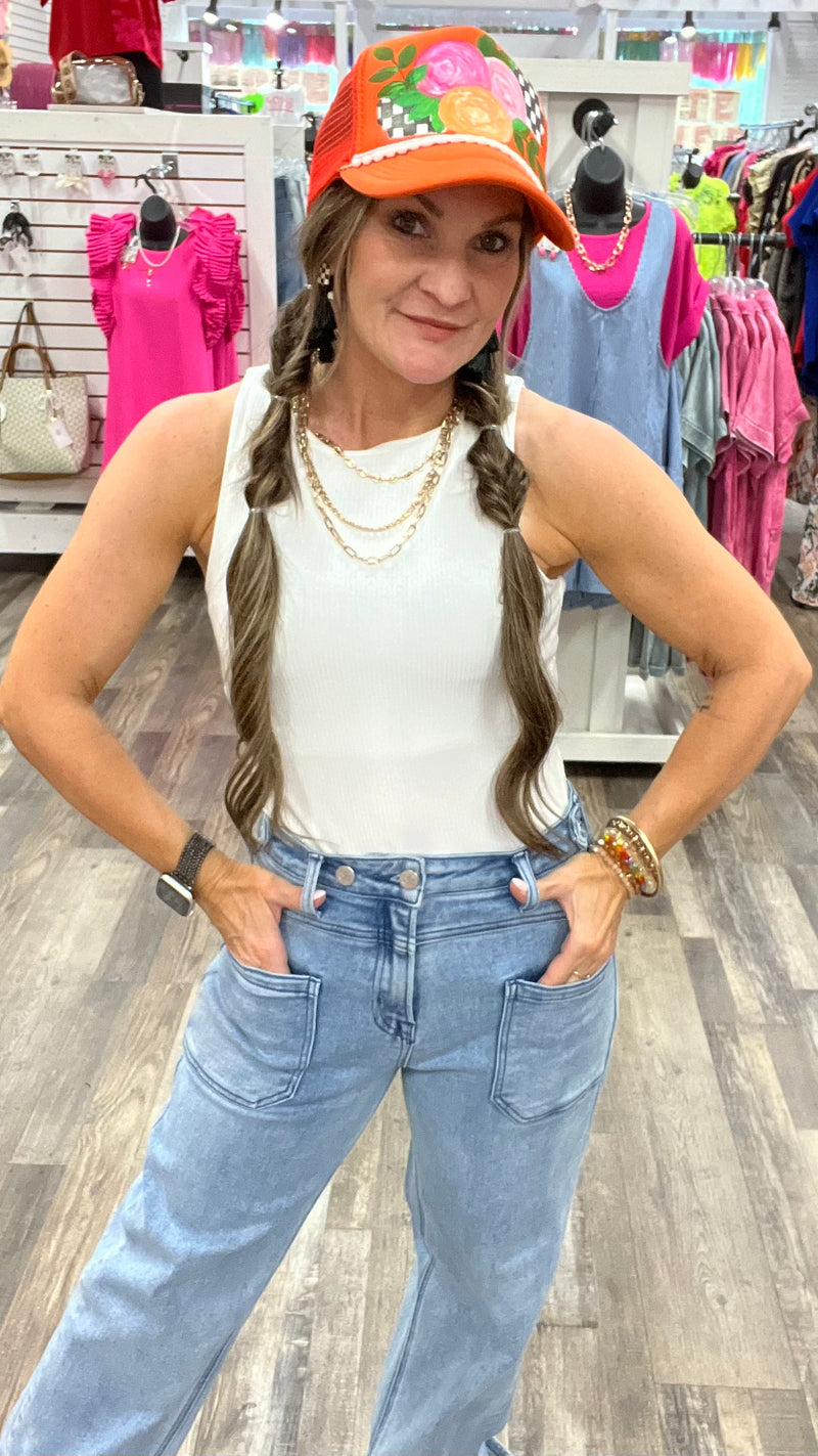 Off White Krystal Bodysuit-sleeveless-Broken Boutique-Palestine-TX