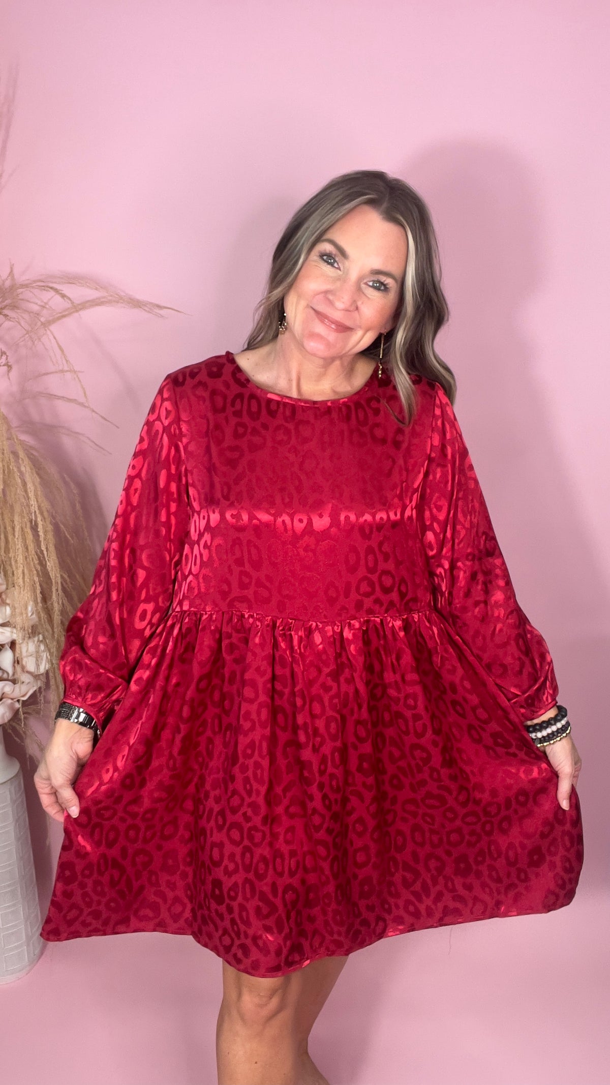 10-5174 Burgundy Josie Dress-Short Dress-Broken Boutique-Palestine-TX