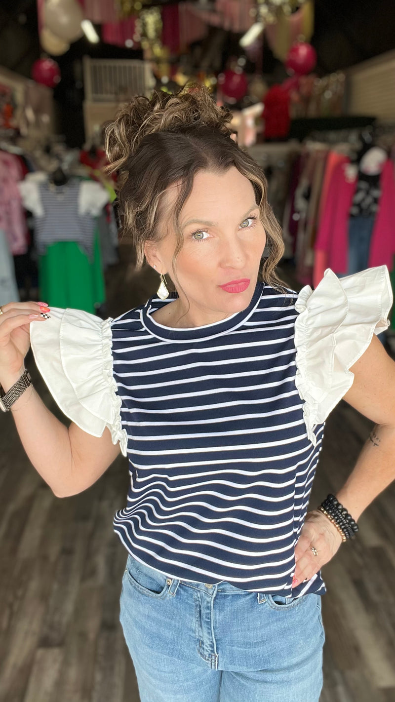トップス blouses 3 shirring navy MARLMARL blouses 3 shirring navy – MARLMARL