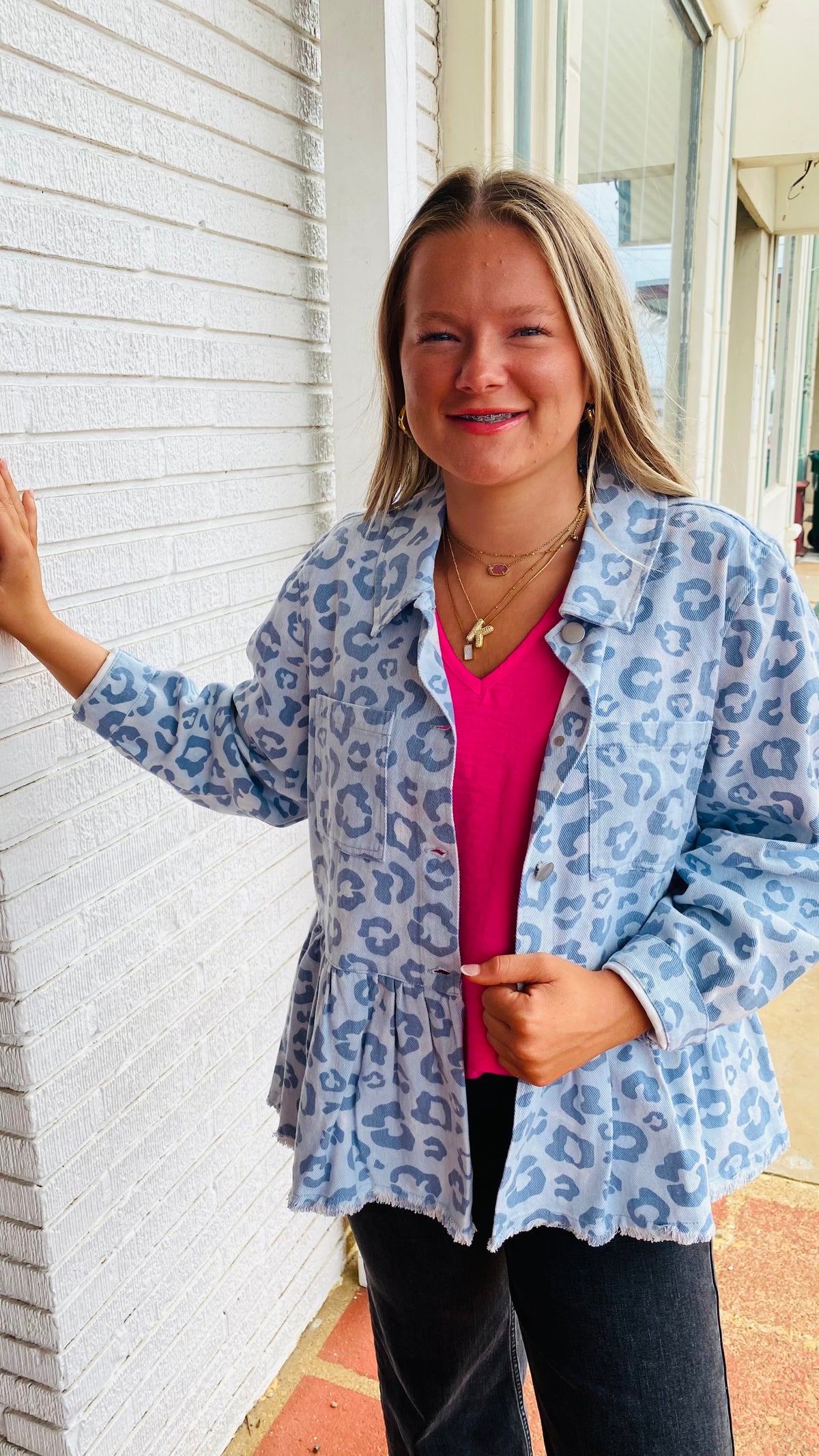 8-10172 Blue Leopard Top-Top-Broken Boutique-Palestine-TX