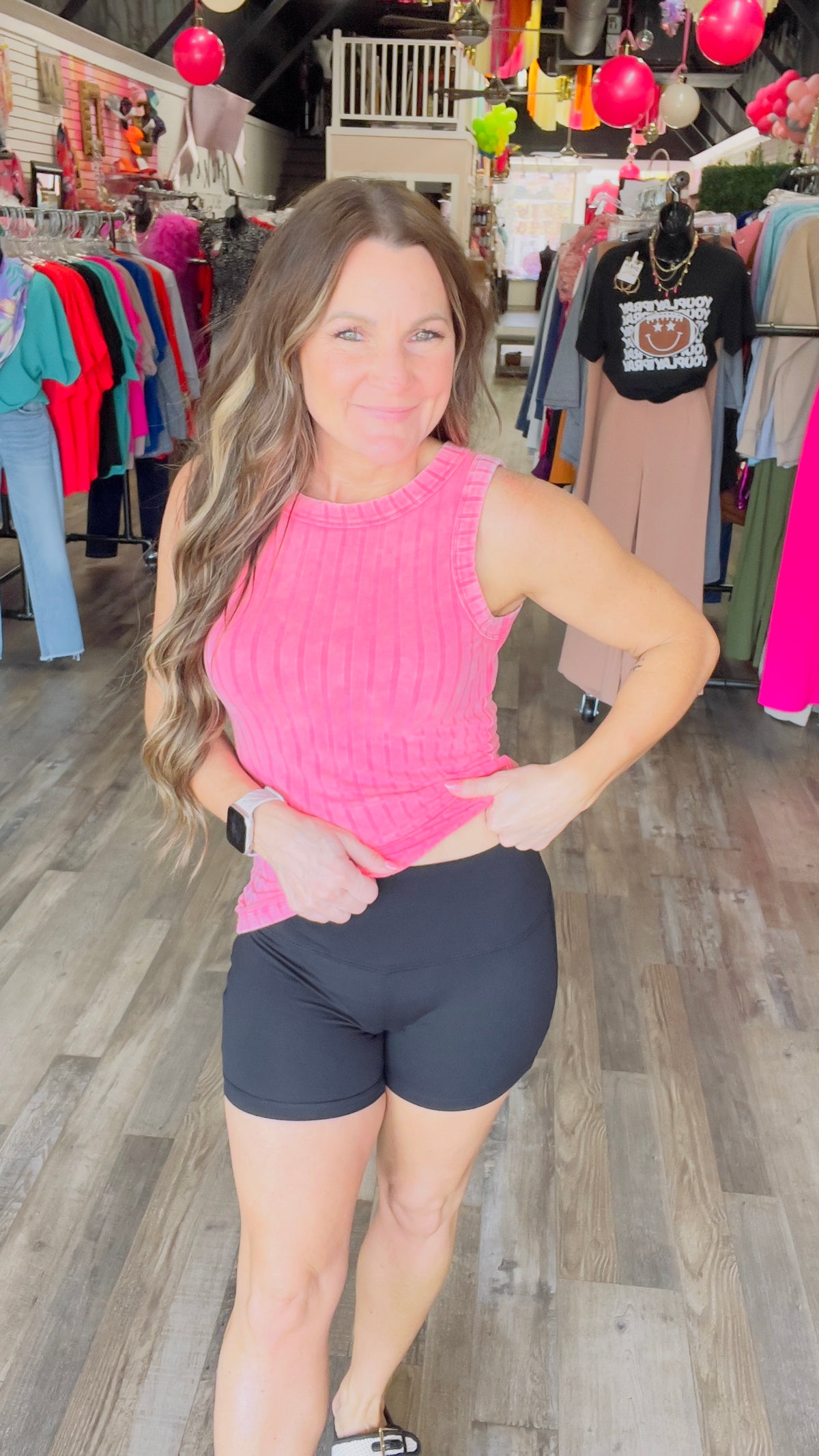 3-9064 Black Biker Shorts-shorts-Broken Boutique-Palestine-TX