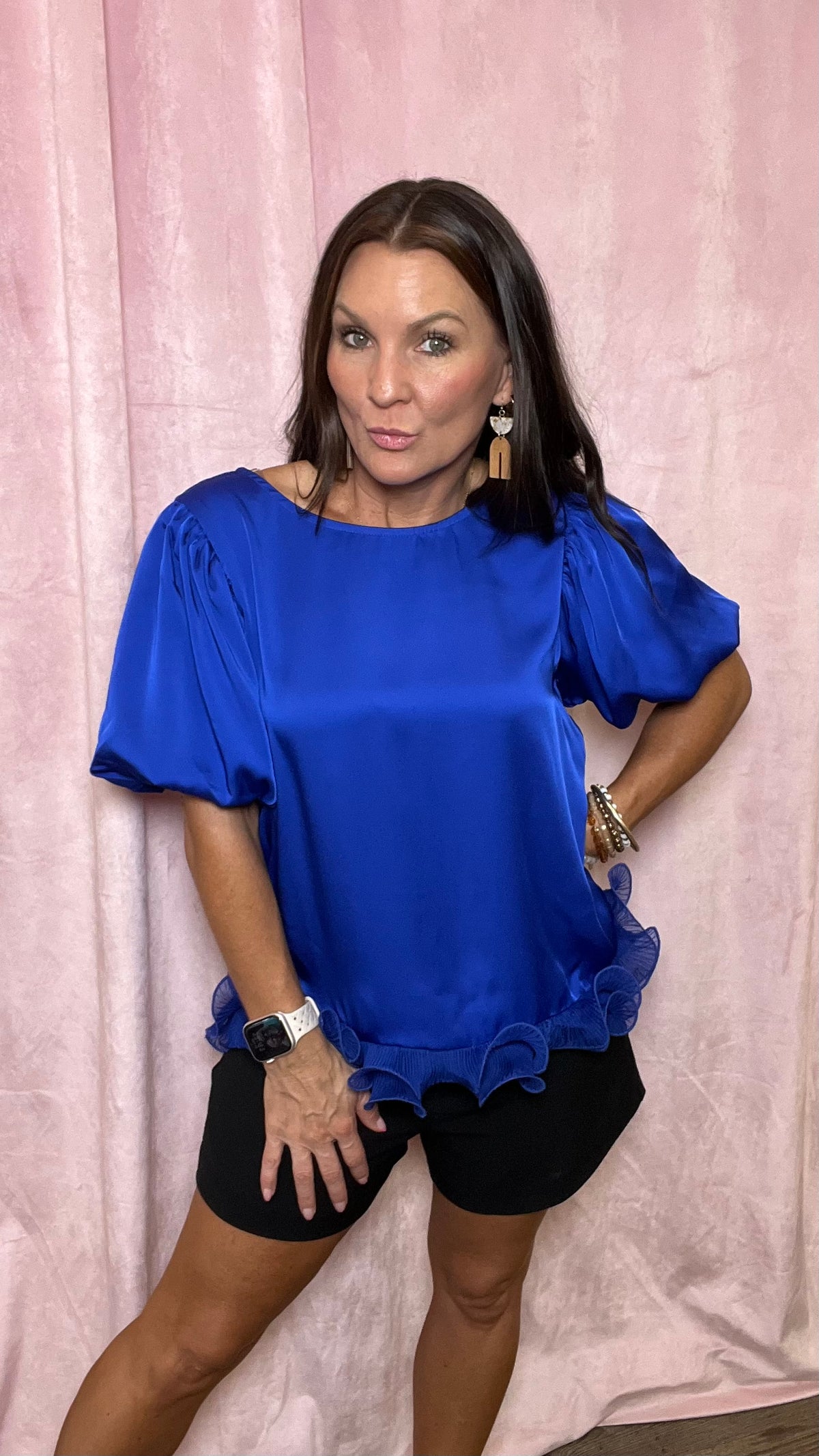 Whisper Royal Blouse