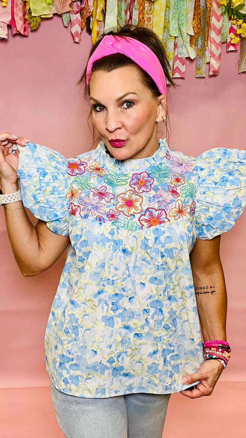 Sunday Bloom Top-Blouses-Broken Boutique-Palestine-TX