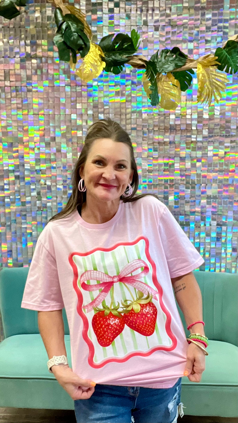 060825 Summer strawberry tee-Broken Boutique-Palestine-TX