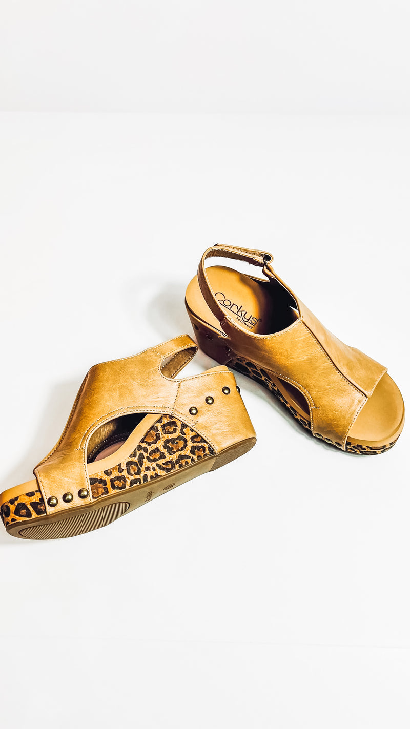 2- Taupe Leopard Carley Corkys Wedge-Shoes-Broken Boutique-Palestine-TX