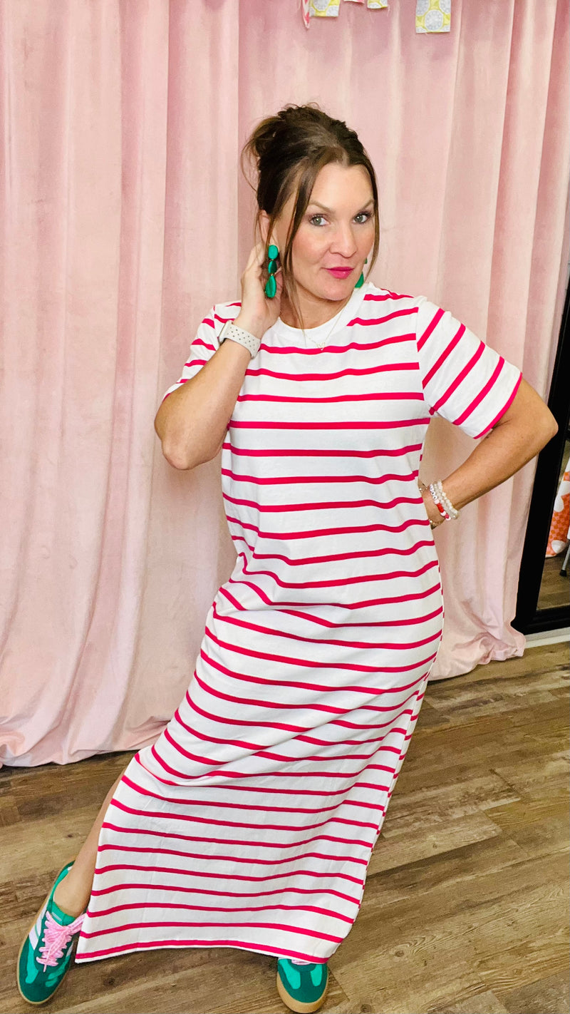 Stripe Me Happy Dress-Maxi Dress-Broken Boutique-Palestine-TX