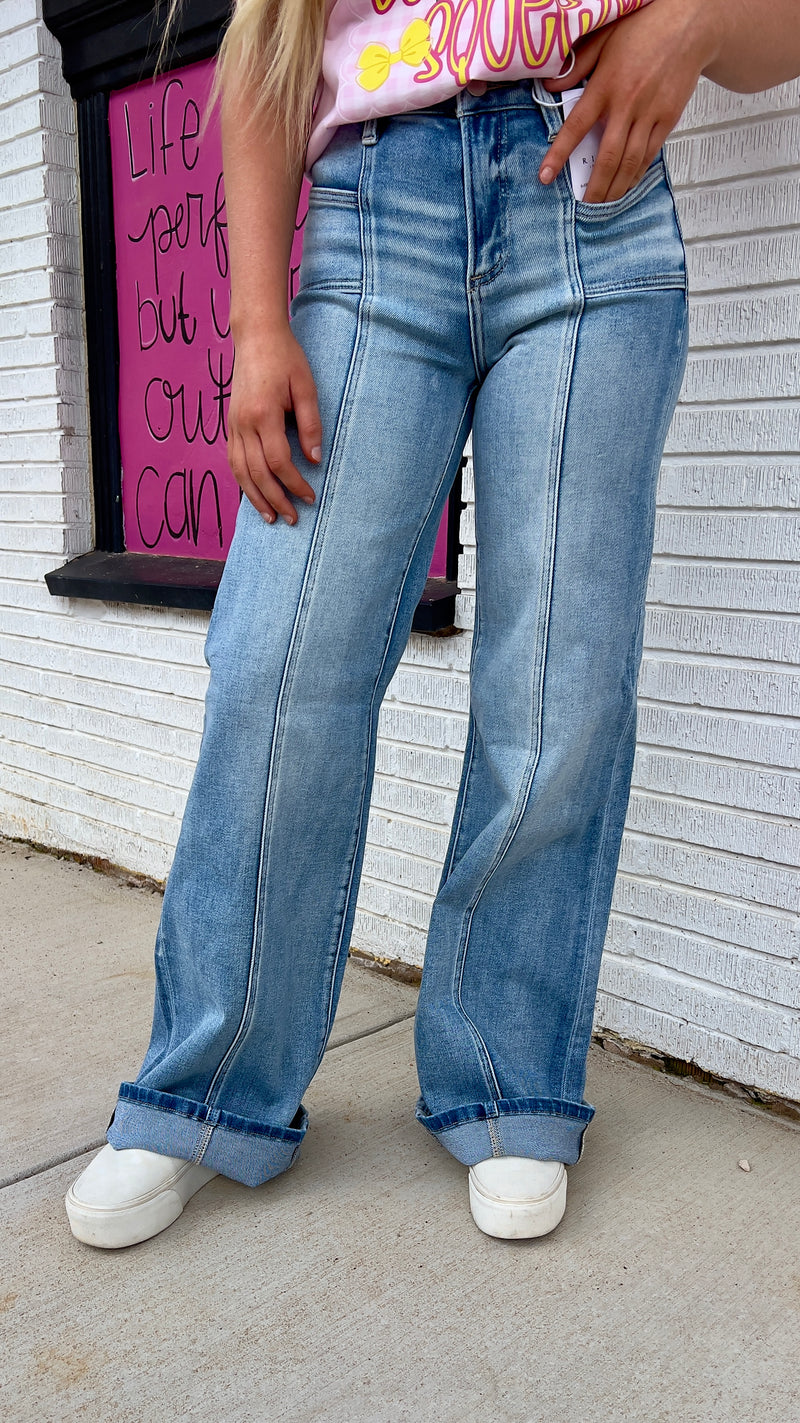 Wide Leg Wanda Jeans-Denim-Broken Boutique-Palestine-TX