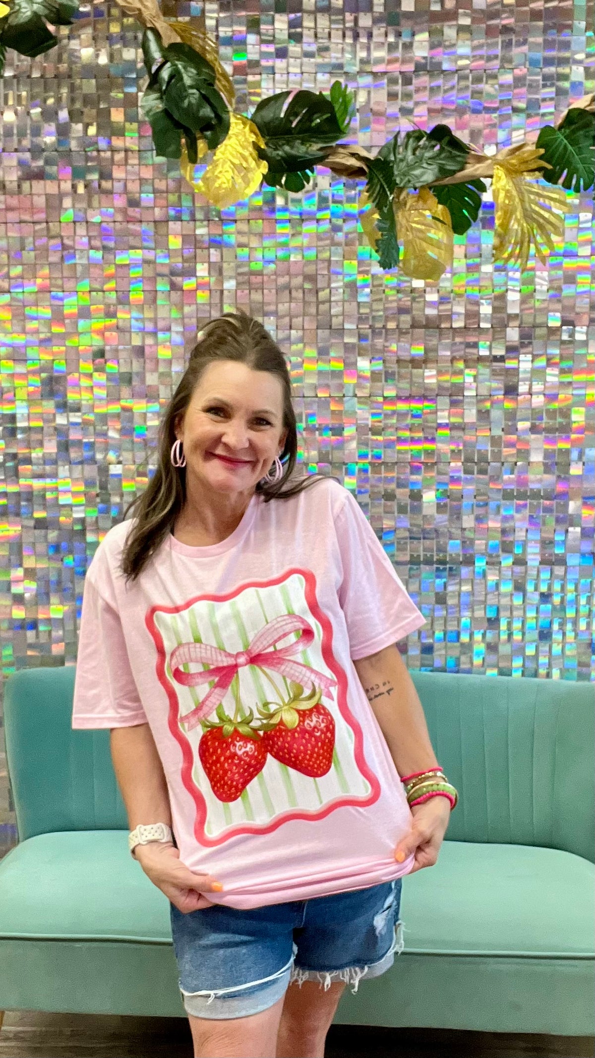 060825 Summer strawberry tee-Broken Boutique-Palestine-TX