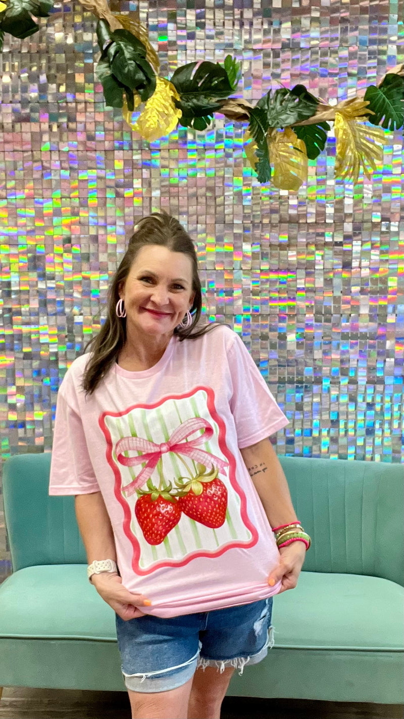 060825 Summer strawberry tee-Broken Boutique-Palestine-TX