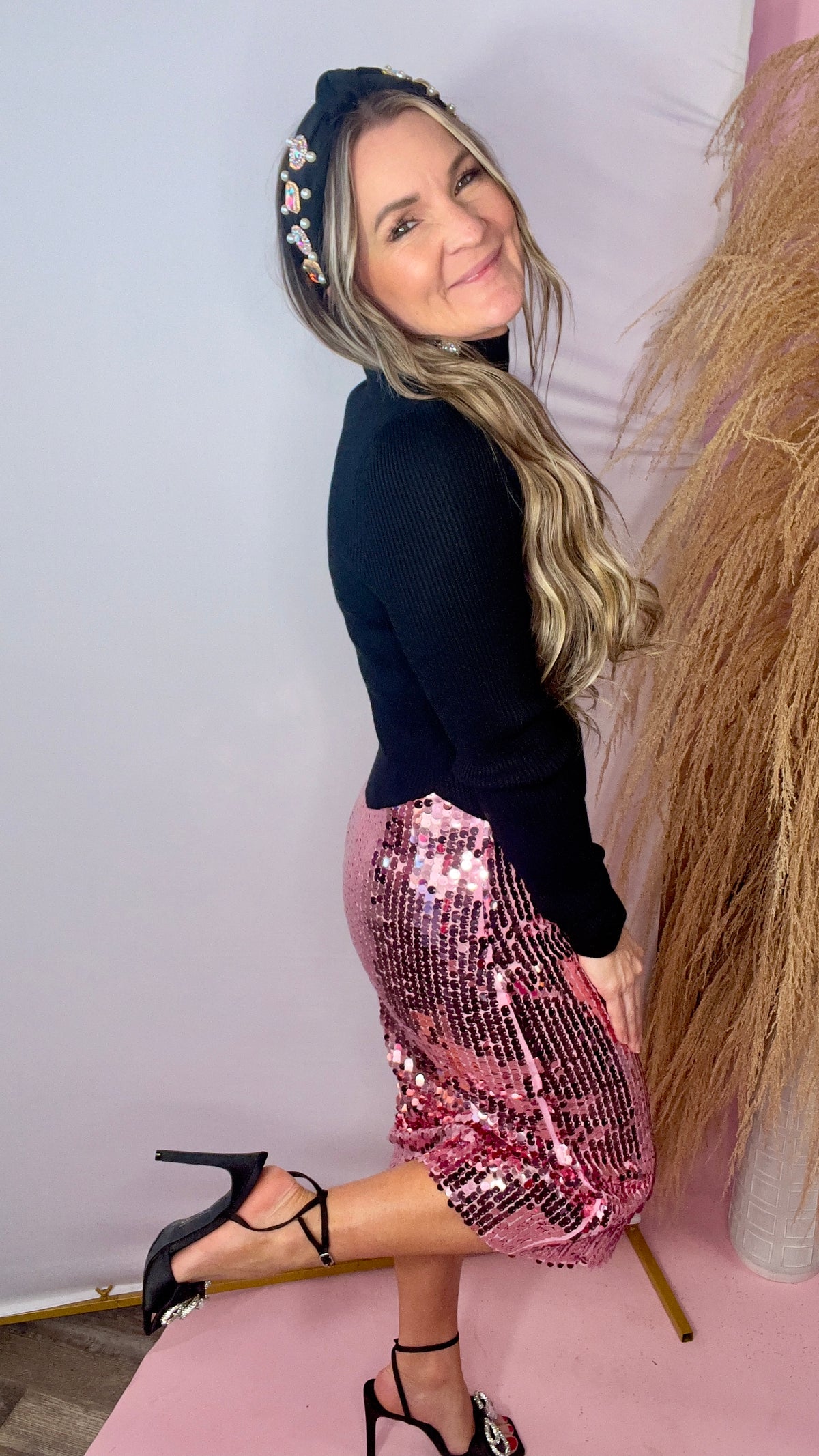 11-8883 Rose Lucinda Skirt-midi skirt-Broken Boutique-Palestine-TX