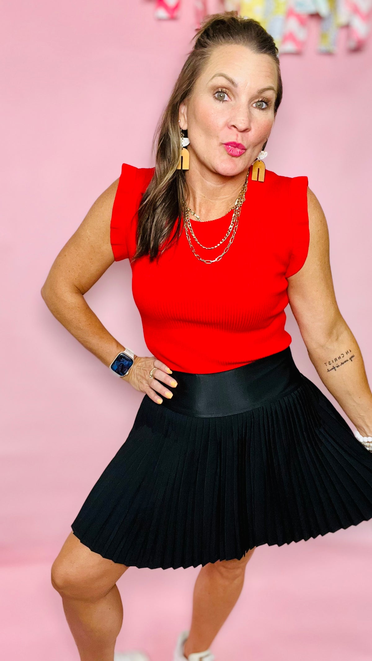 Black Brianna Skort-Skirts-Broken Boutique-Palestine-TX