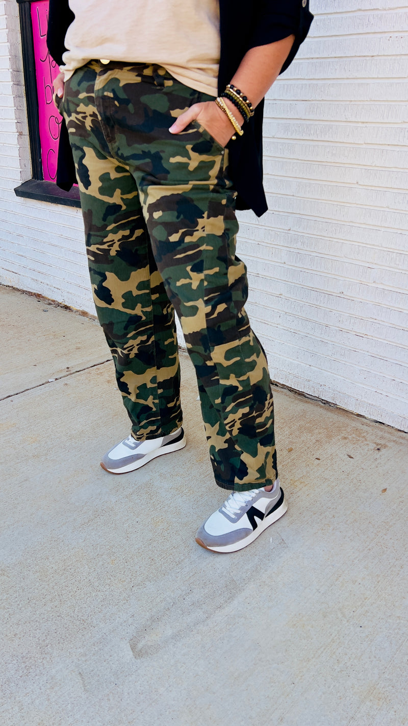 Wild at Heart Barrel Camo Jean