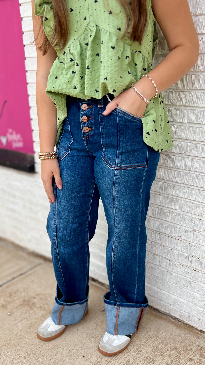 Monroe Dark Risen High Rise Jeans