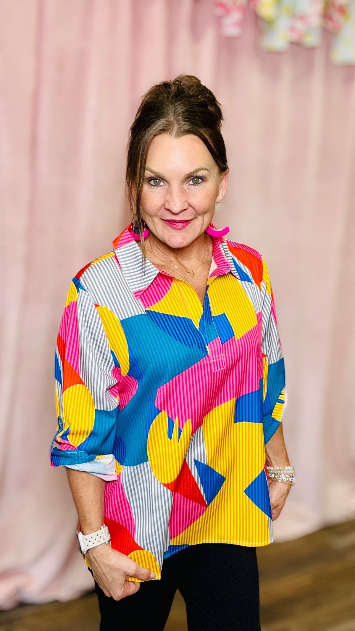 Prim & Pretty Blouse-Top-Broken Boutique-Palestine-TX