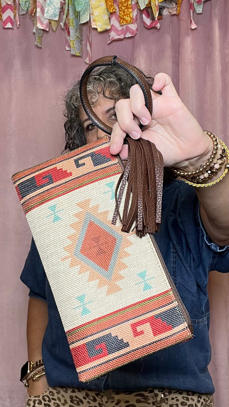 The Boho Tassel Wristlet