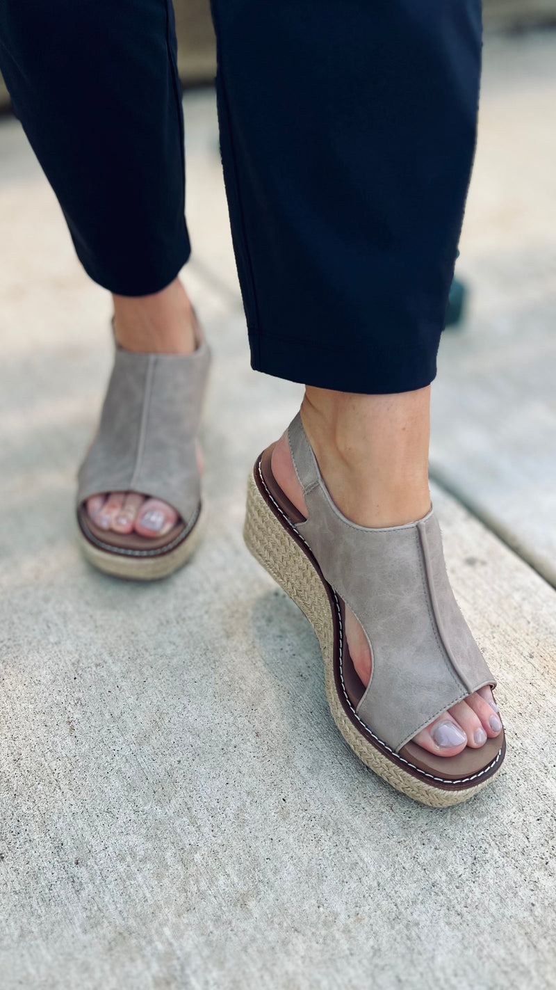 K Bye Taupe Wedges