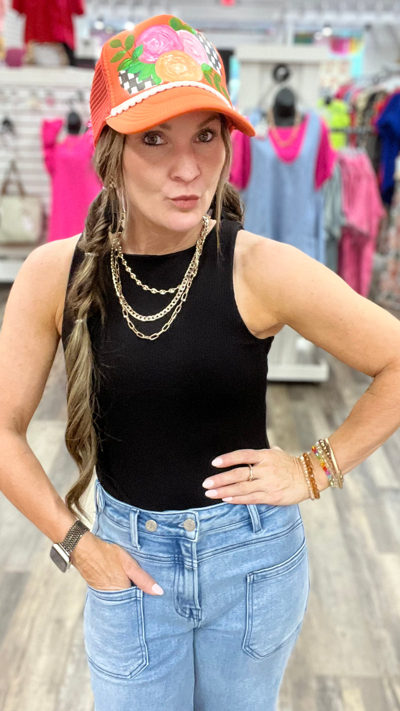Black Krystal Bodysuit-Sleeveless-Broken Boutique-Palestine-TX