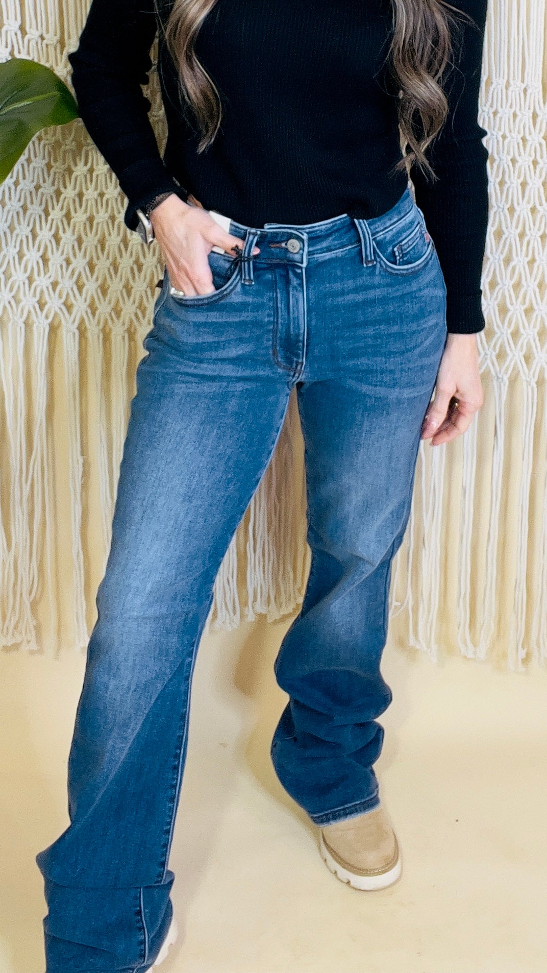 1-82621 Mid Rise Judy Blue Jeans-Jeans-Broken Boutique-Palestine-TX