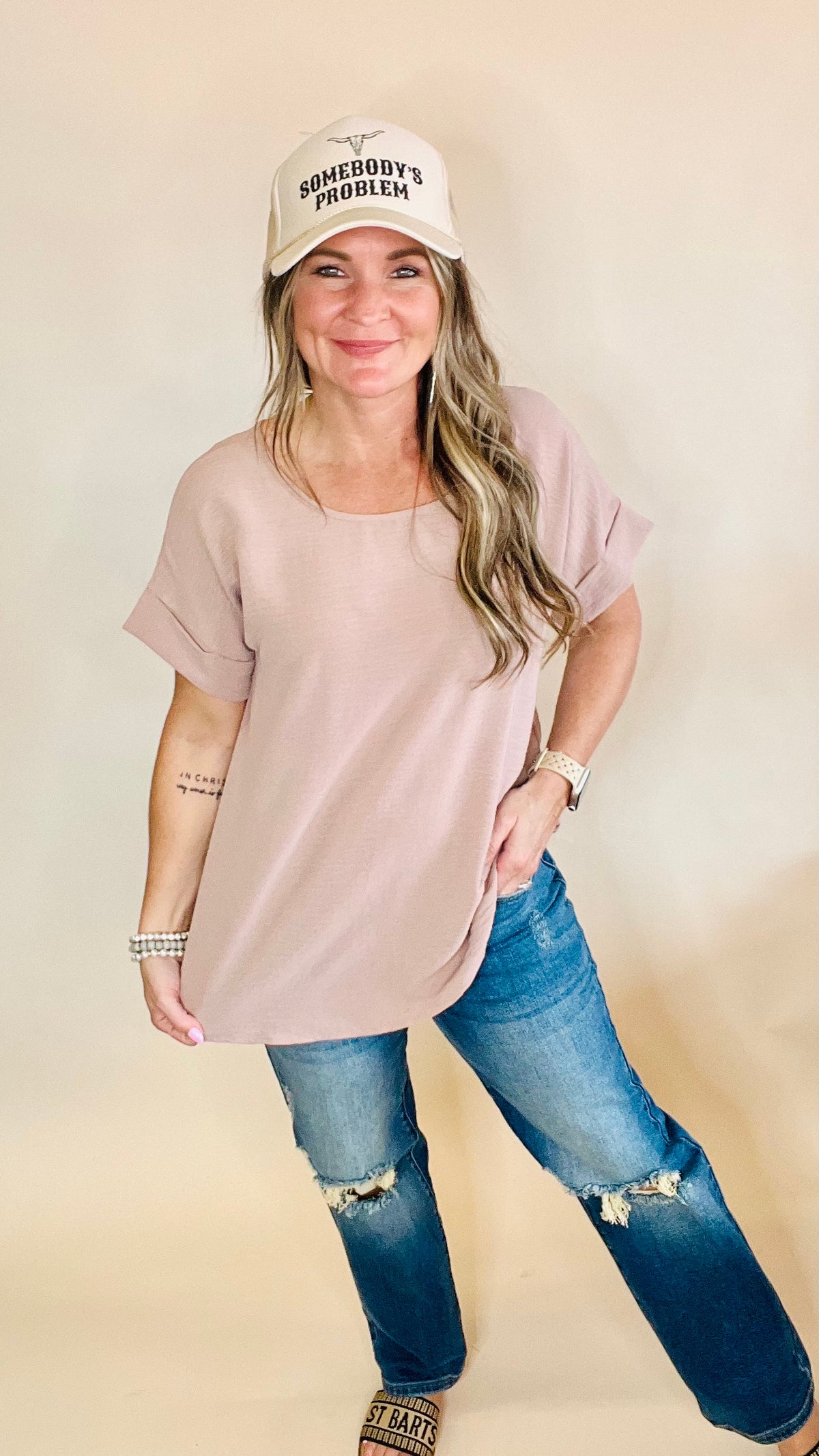 Latte Celine Top-Blouses-Broken Boutique-Palestine-TX