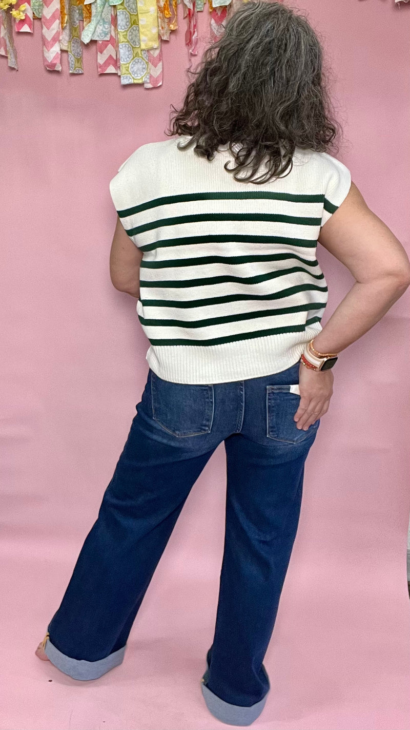 Wide Leg w/Cuff Lisa Jean-Denim-Broken Boutique-Palestine-TX