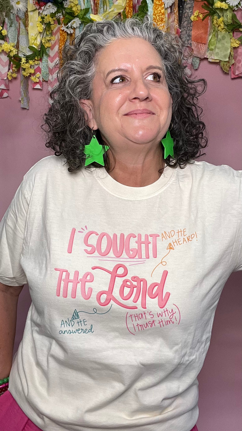 faith44 I Sought the Lord t-shirt-top-Broken Boutique-Palestine-TX