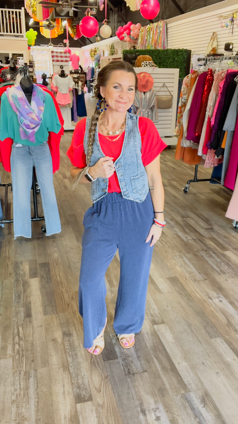 3-9150 Acid Wash Demin Andy Vest-Vest-Broken Boutique-Palestine-TX