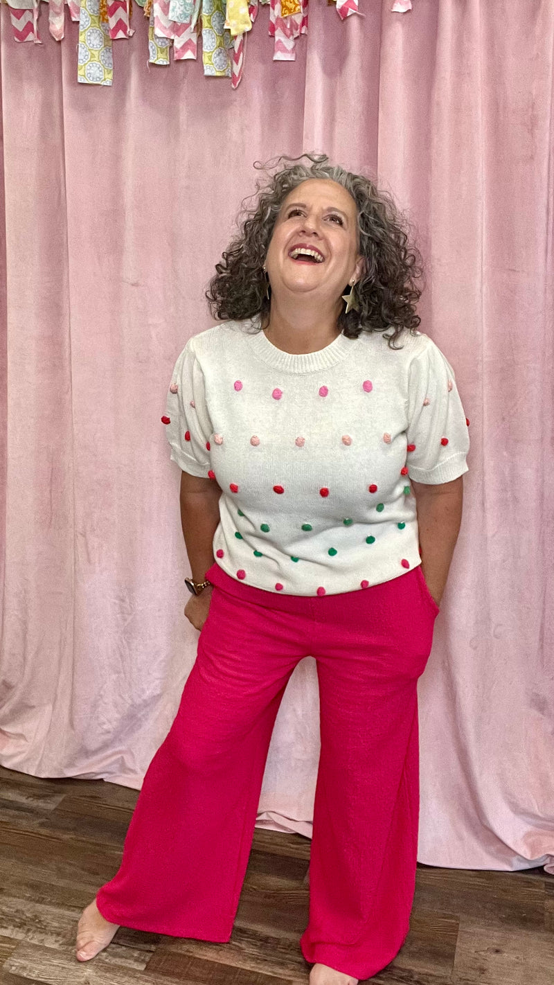 Coastal Chic Pink Trouser Bottoms-Bottoms-Broken Boutique-Palestine-TX