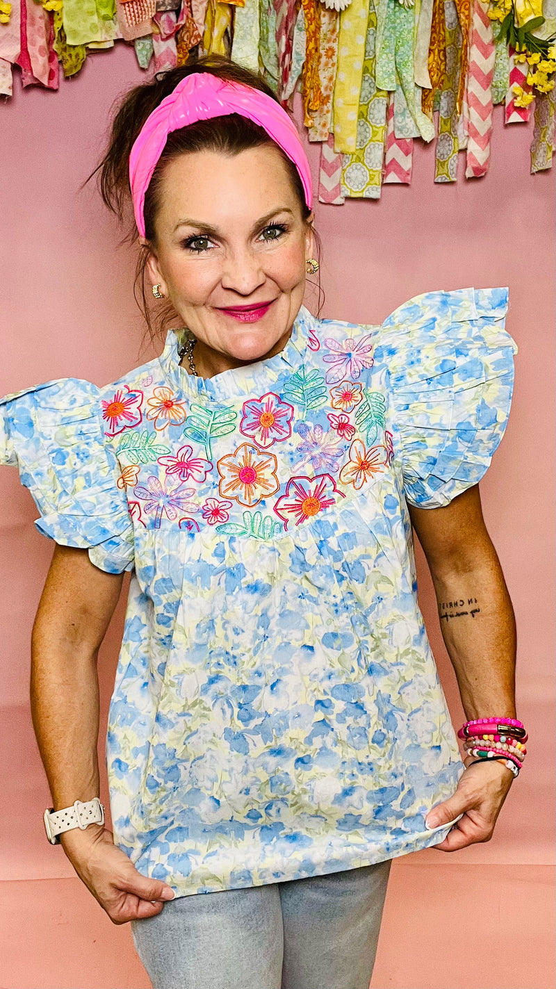 Sunday Bloom Top-Blouses-Broken Boutique-Palestine-TX