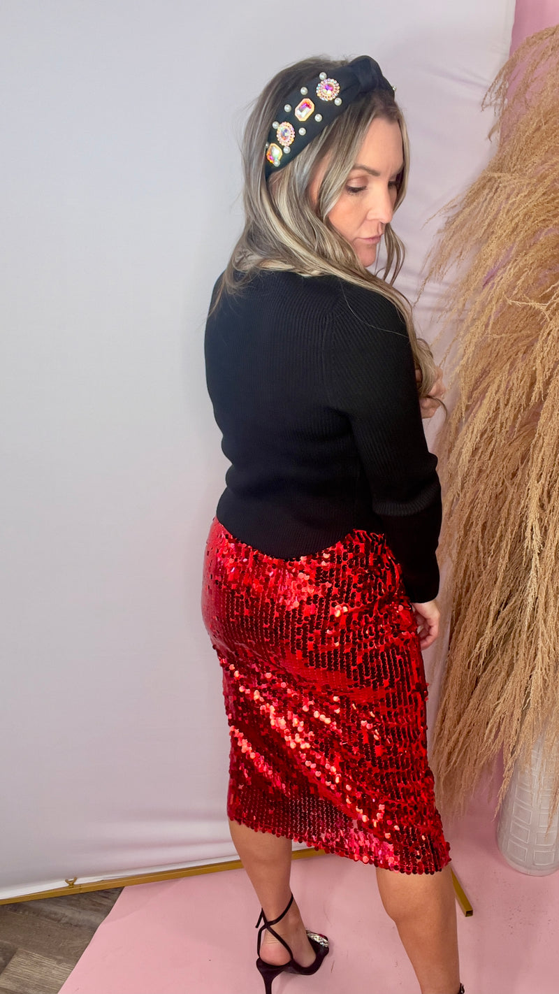 11-8883 Red Lucinda Skirt-midi skirt-Broken Boutique-Palestine-TX