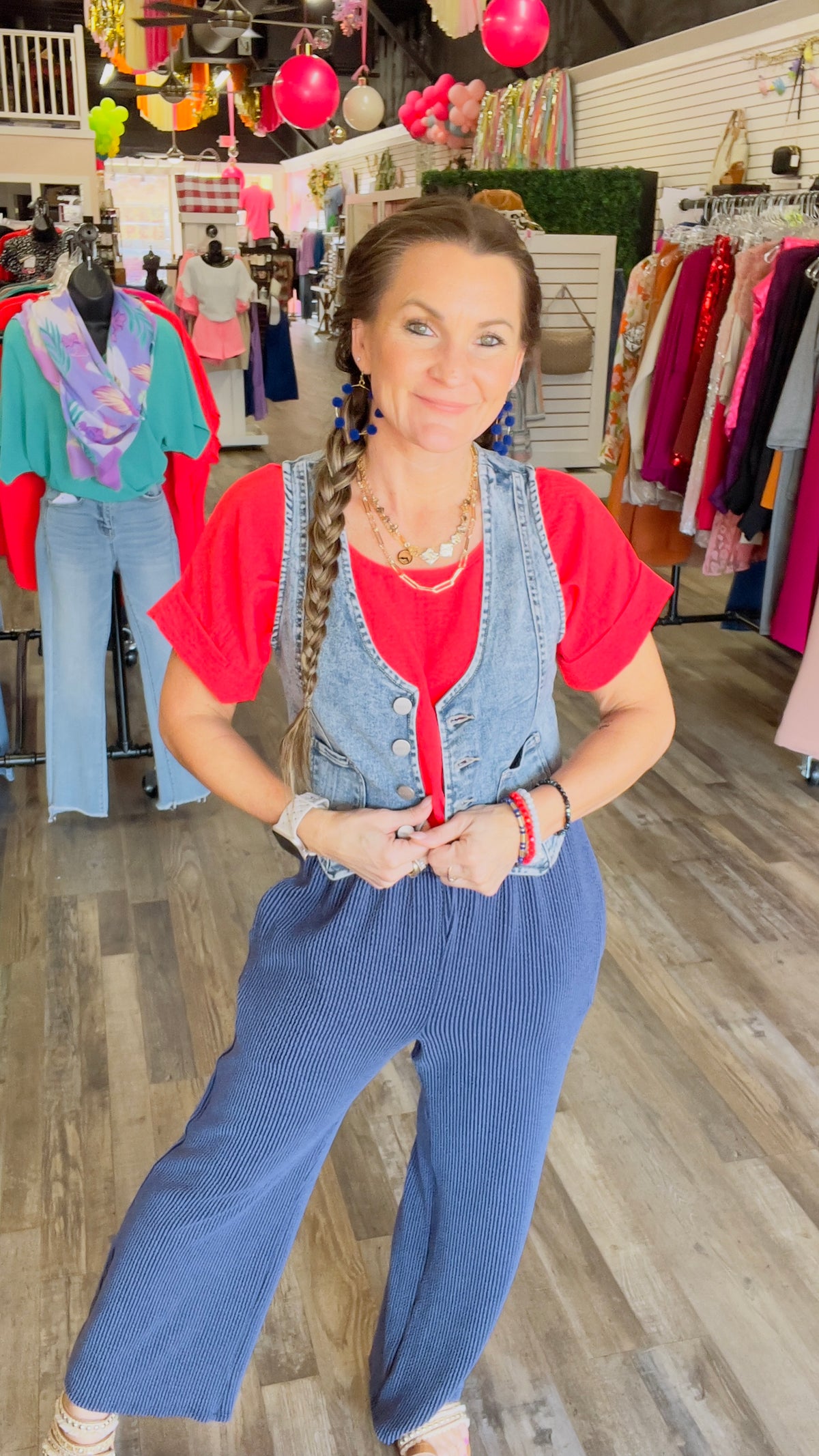 3-9150 Acid Wash Demin Andy Vest-Vest-Broken Boutique-Palestine-TX