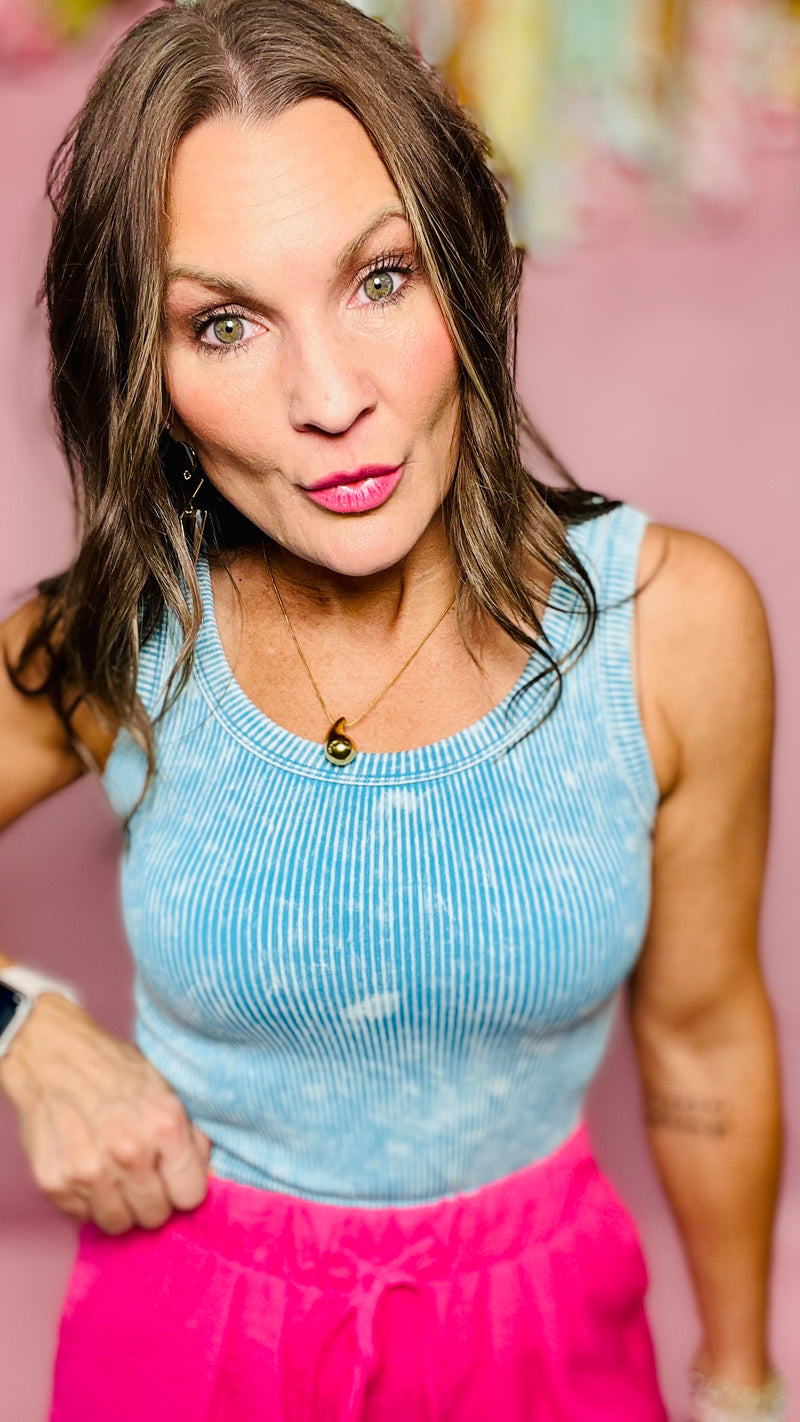 Ice Blue Tank Top-sleeveless-Broken Boutique-Palestine-TX
